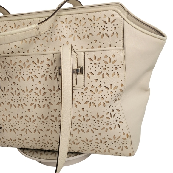Coach Taylor Laser Cut Eyelet Leather Bag - Picture 6 of 17